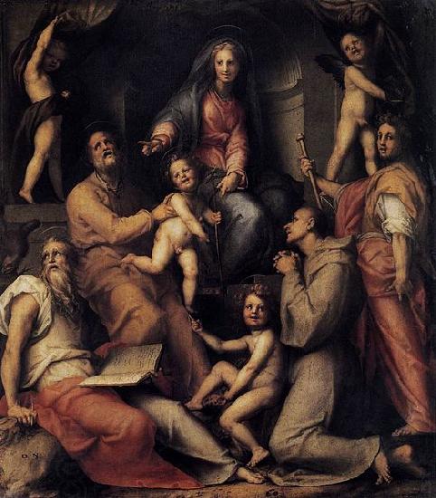 Jacopo Pontormo Madonna and Child with Saints oil painting picture